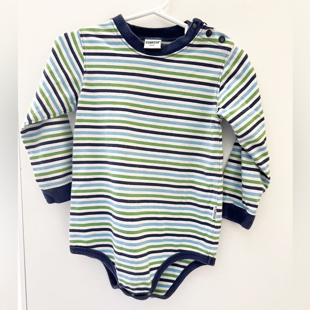 Oshkosh - Multicolor Striped Long Sleeve Onesie - 24M